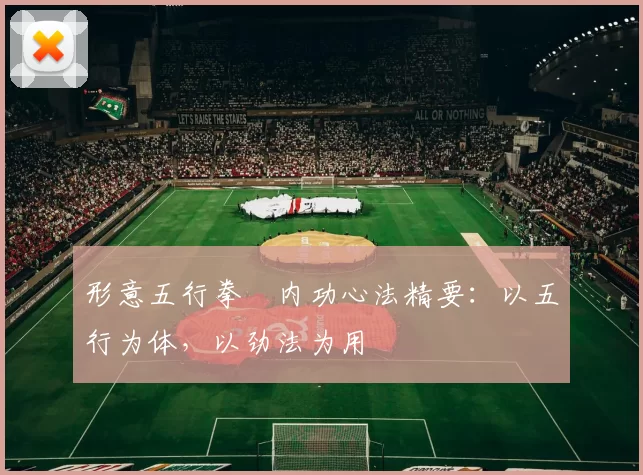 形意五行拳・内功心法精要：以五行为体，以劲法为用