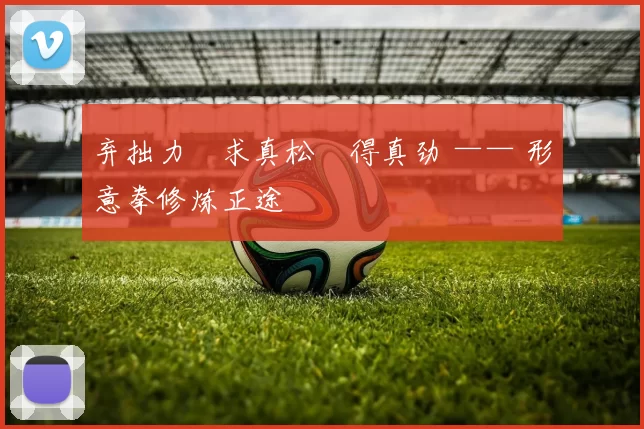 弃拙力・求真松・得真劲 —— 形意拳修炼正途