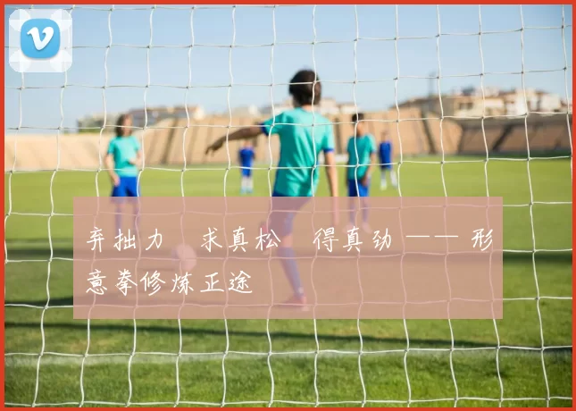 弃拙力・求真松・得真劲 —— 形意拳修炼正途