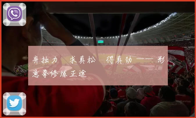 弃拙力・求真松・得真劲 —— 形意拳修炼正途