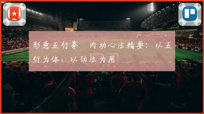 形意五行拳・内功心法精要:以五行为体,以劲法为用