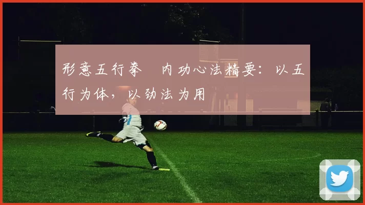 形意五行拳・内功心法精要：以五行为体，以劲法为用