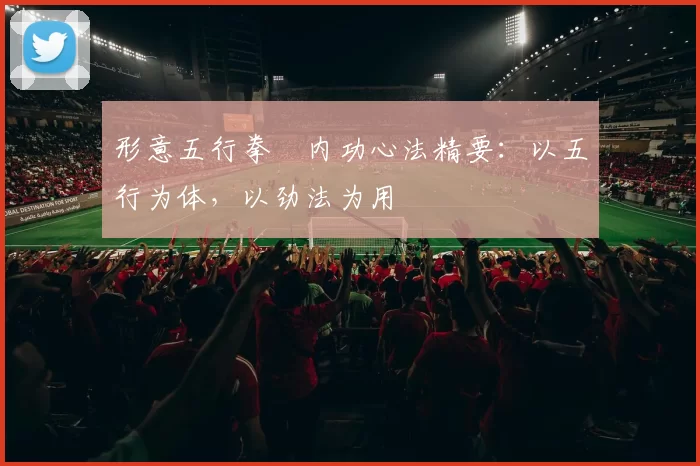 形意五行拳・内功心法精要:以五行为体,以劲法为用