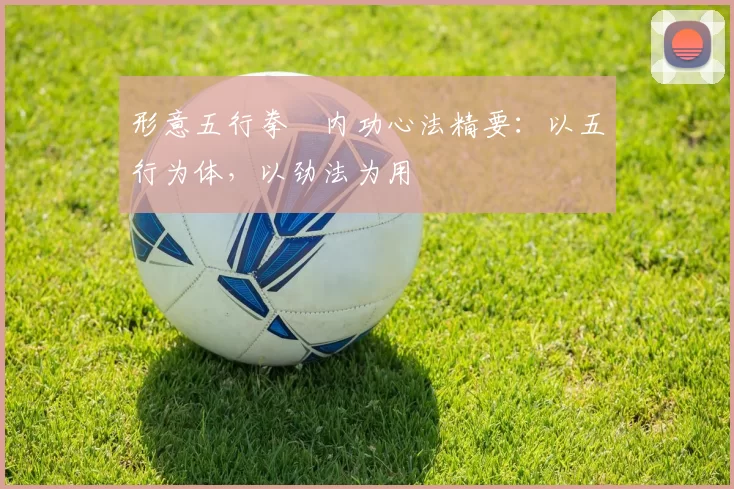 形意五行拳・内功心法精要:以五行为体,以劲法为用