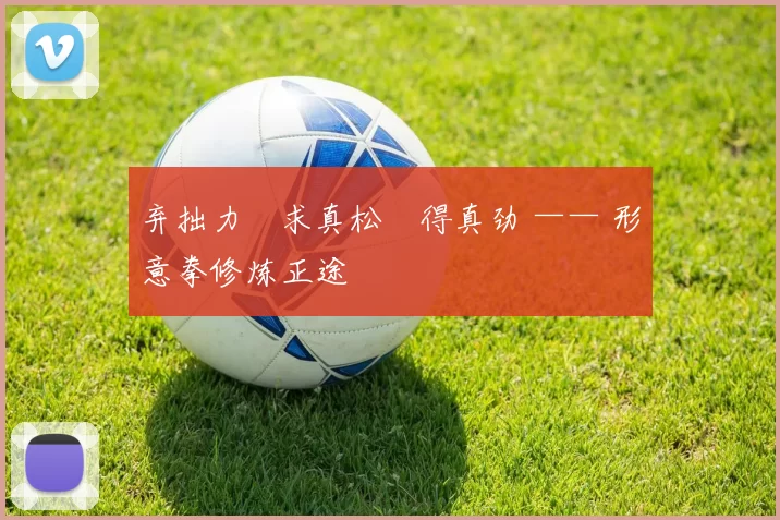 弃拙力・求真松・得真劲 —— 形意拳修炼正途