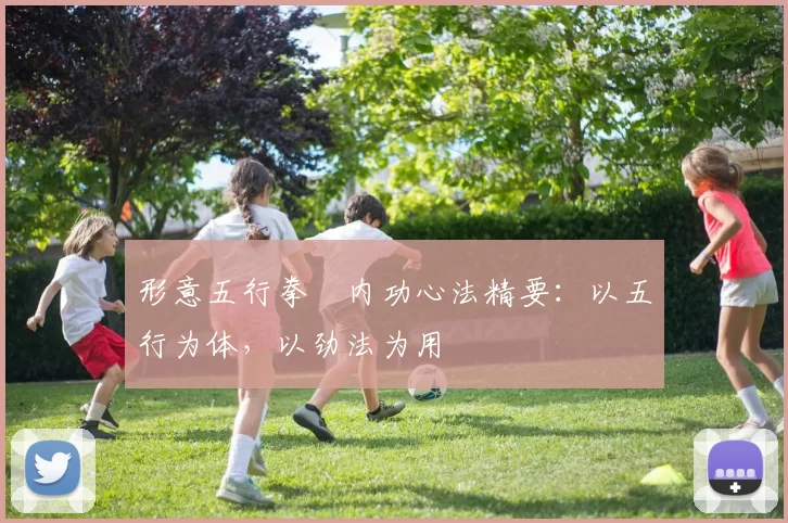 形意五行拳・内功心法精要:以五行为体,以劲法为用