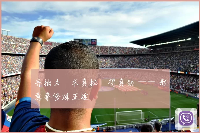 弃拙力・求真松・得真劲 —— 形意拳修炼正途