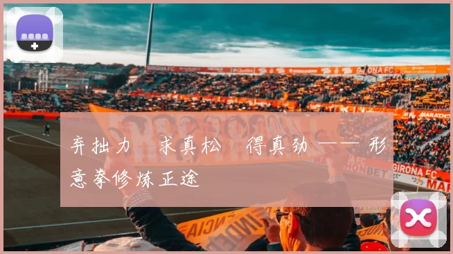 弃拙力・求真松・得真劲 —— 形意拳修炼正途