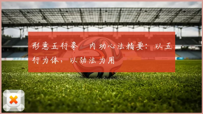 形意五行拳・内功心法精要：以五行为体，以劲法为用