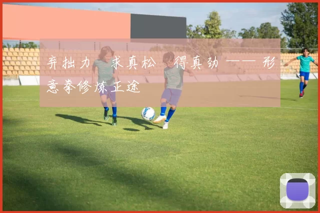弃拙力・求真松・得真劲 —— 形意拳修炼正途