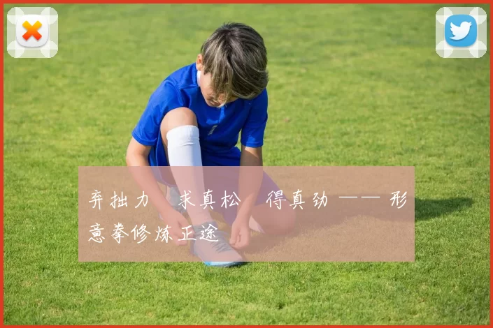 弃拙力・求真松・得真劲 —— 形意拳修炼正途