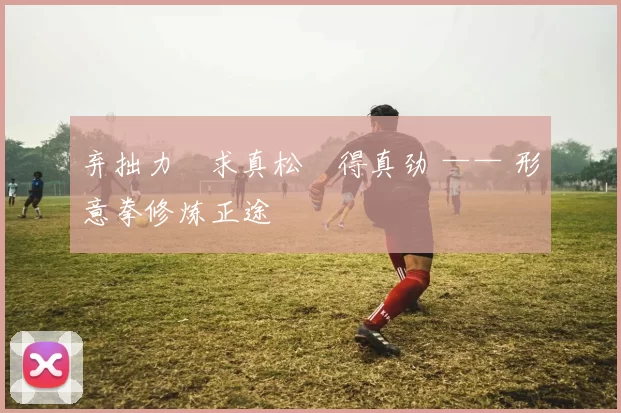 弃拙力・求真松・得真劲 —— 形意拳修炼正途