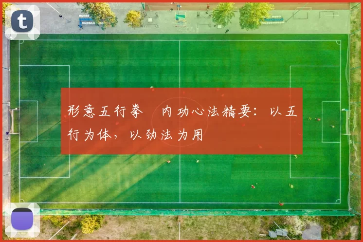 形意五行拳・内功心法精要:以五行为体,以劲法为用