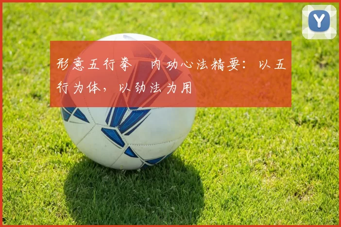 形意五行拳・内功心法精要：以五行为体，以劲法为用