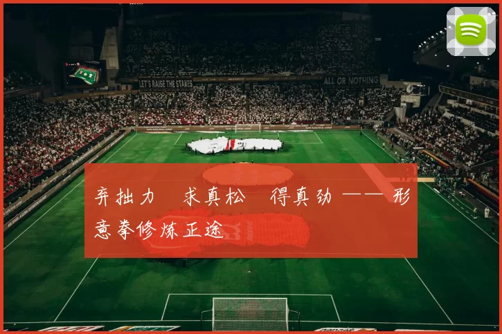 弃拙力・求真松・得真劲 —— 形意拳修炼正途