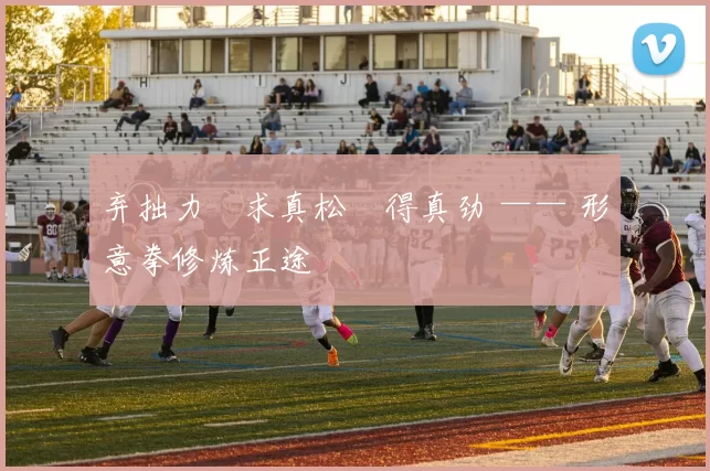 弃拙力・求真松・得真劲 —— 形意拳修炼正途