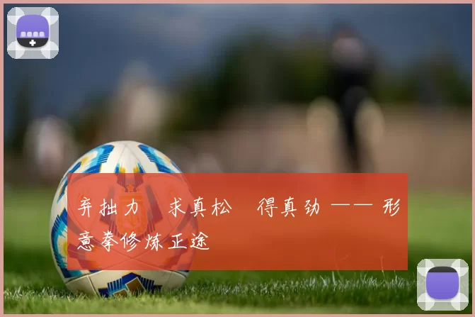 弃拙力・求真松・得真劲 —— 形意拳修炼正途