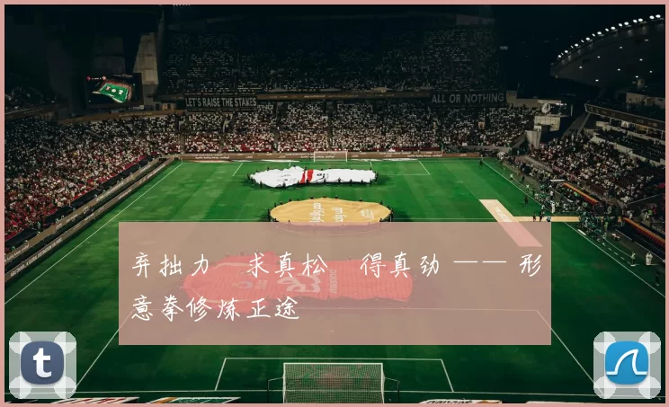 弃拙力・求真松・得真劲 —— 形意拳修炼正途