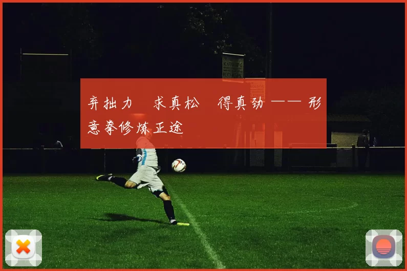 弃拙力・求真松・得真劲 —— 形意拳修炼正途