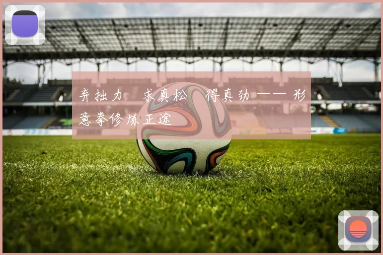 弃拙力・求真松・得真劲 —— 形意拳修炼正途