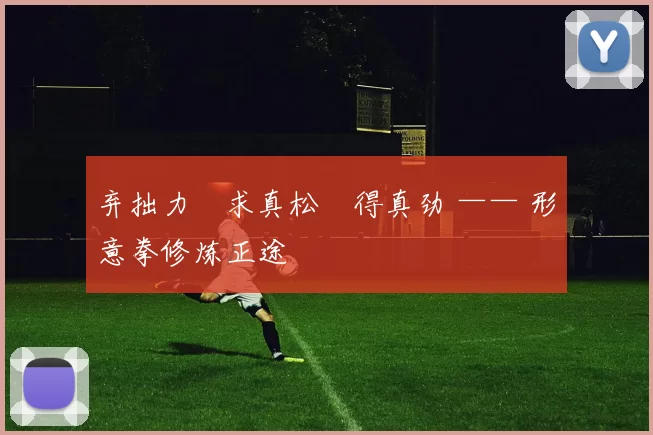 弃拙力・求真松・得真劲 —— 形意拳修炼正途