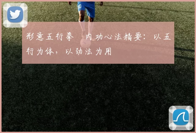 形意五行拳・内功心法精要：以五行为体，以劲法为用