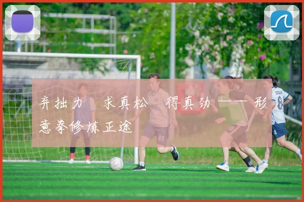 弃拙力・求真松・得真劲 —— 形意拳修炼正途