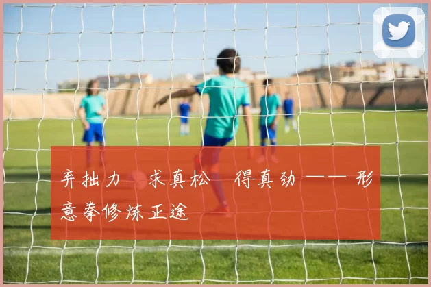 弃拙力・求真松・得真劲 —— 形意拳修炼正途