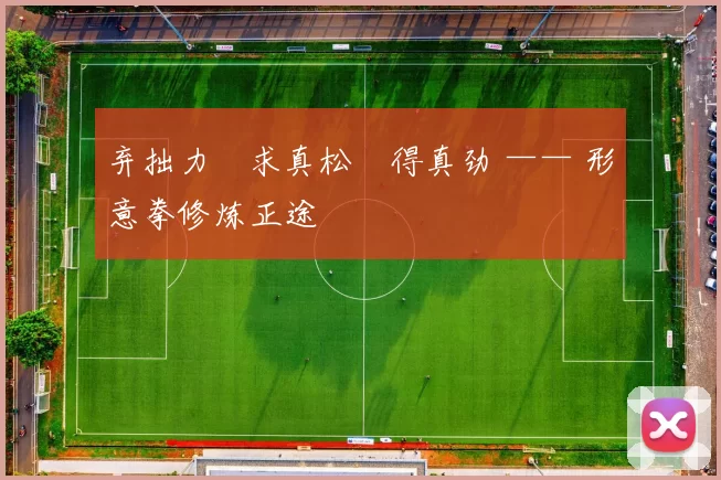 弃拙力・求真松・得真劲 —— 形意拳修炼正途