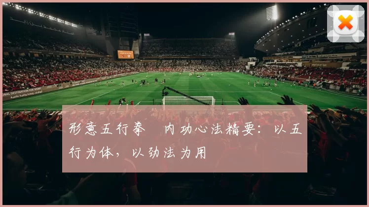 形意五行拳・内功心法精要:以五行为体,以劲法为用