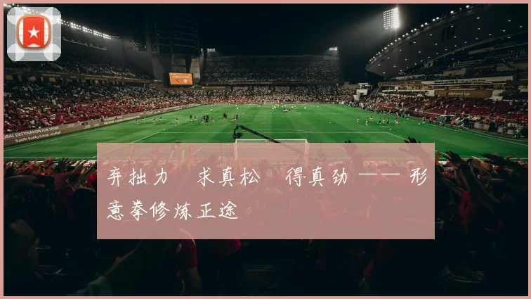 弃拙力・求真松・得真劲 —— 形意拳修炼正途