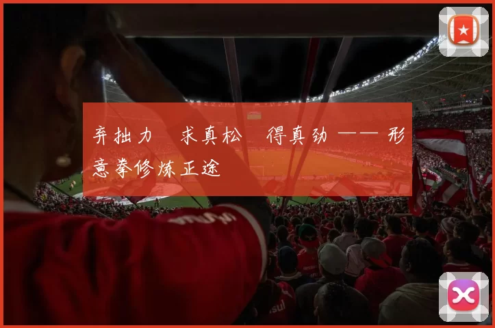 弃拙力・求真松・得真劲 —— 形意拳修炼正途