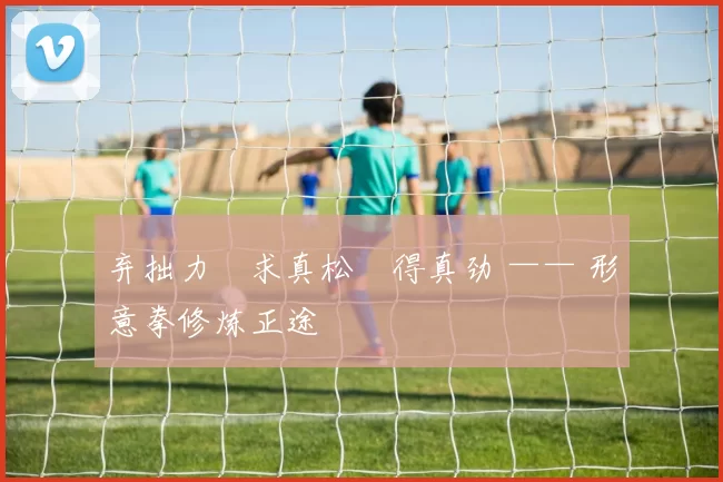 弃拙力・求真松・得真劲 —— 形意拳修炼正途