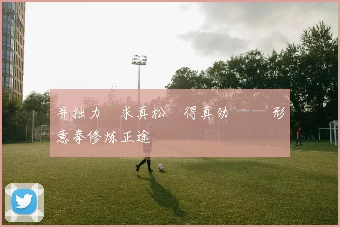 弃拙力・求真松・得真劲 —— 形意拳修炼正途