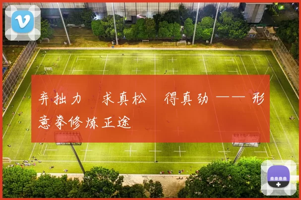 弃拙力・求真松・得真劲 —— 形意拳修炼正途