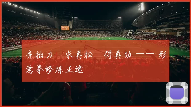 弃拙力・求真松・得真劲 —— 形意拳修炼正途