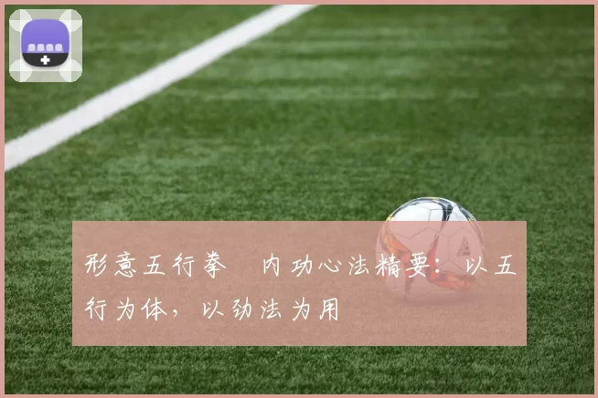 形意五行拳・内功心法精要：以五行为体，以劲法为用