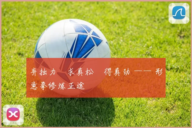 弃拙力・求真松・得真劲 —— 形意拳修炼正途