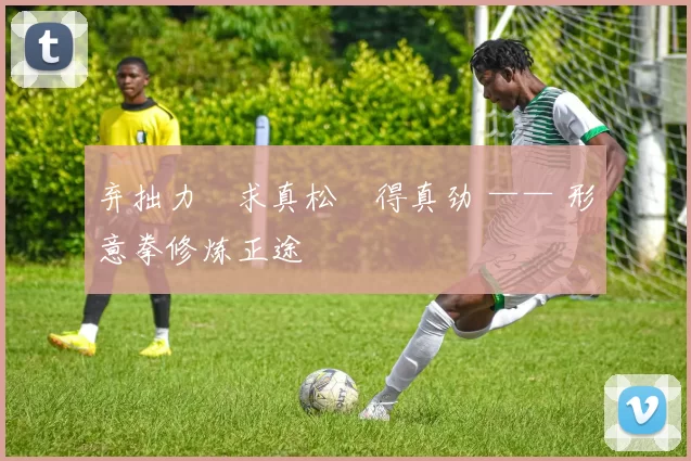 弃拙力・求真松・得真劲 —— 形意拳修炼正途