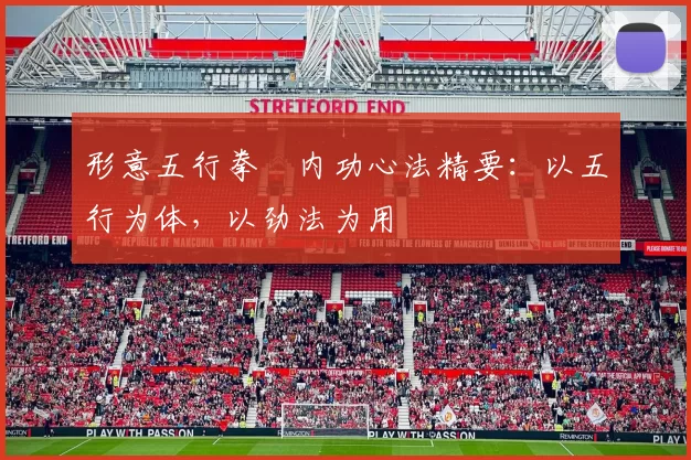 形意五行拳・内功心法精要：以五行为体，以劲法为用