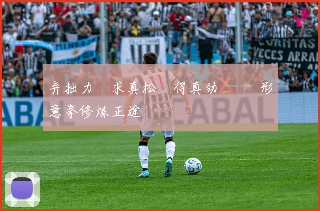 弃拙力・求真松・得真劲 —— 形意拳修炼正途