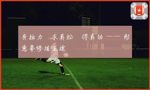 弃拙力・求真松・得真劲 —— 形意拳修炼正途