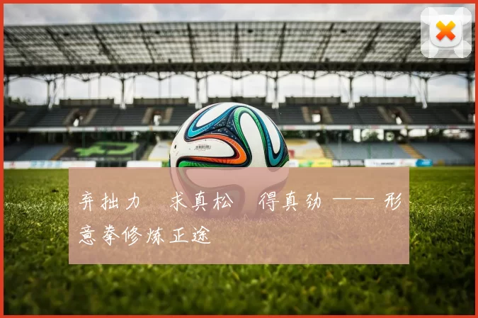 弃拙力・求真松・得真劲 —— 形意拳修炼正途