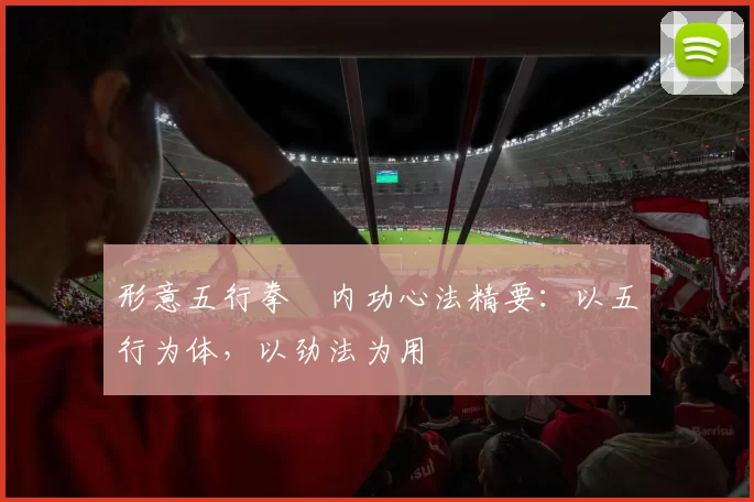 形意五行拳・内功心法精要:以五行为体,以劲法为用