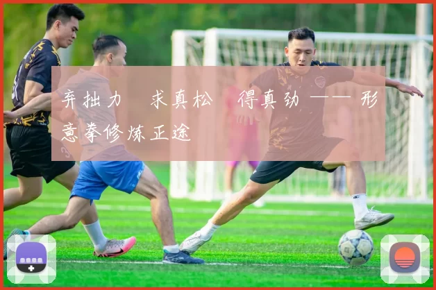 弃拙力・求真松・得真劲 —— 形意拳修炼正途