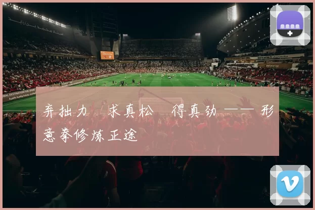 弃拙力・求真松・得真劲 —— 形意拳修炼正途