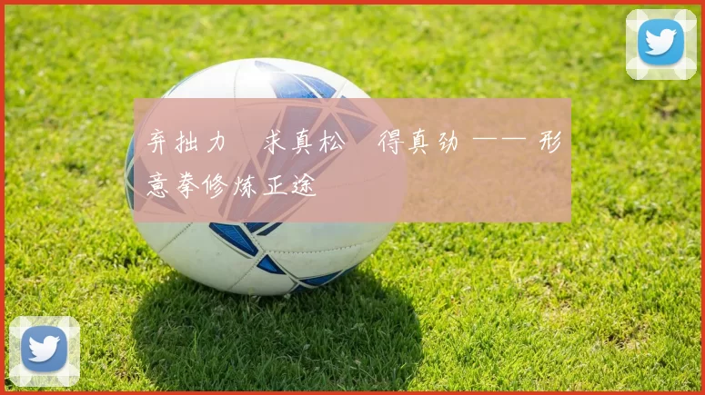 弃拙力・求真松・得真劲 —— 形意拳修炼正途