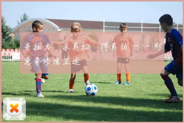 弃拙力・求真松・得真劲 —— 形意拳修炼正途