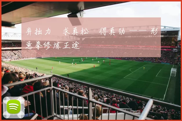 弃拙力・求真松・得真劲 —— 形意拳修炼正途