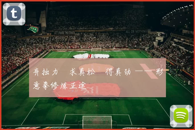 弃拙力・求真松・得真劲 —— 形意拳修炼正途